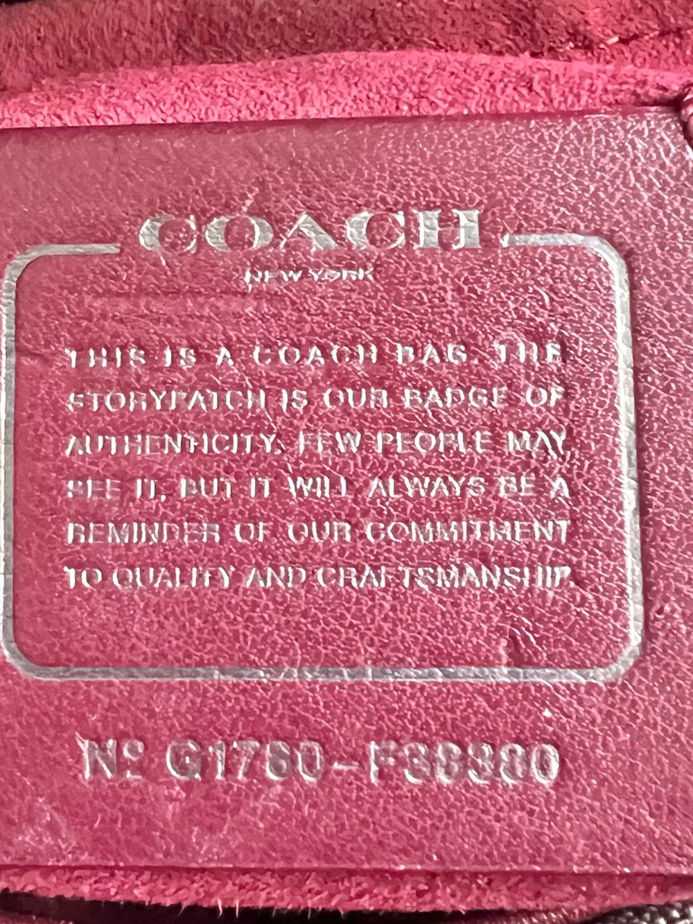 COACH MARGOT Embossed Snake Leather Signature Satchel Dark Brown/Burgundy - Picture 12 of 16